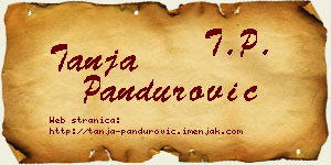 Tanja Pandurović vizit kartica